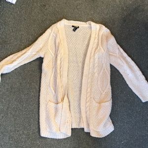 Forever 21 White Cardigan